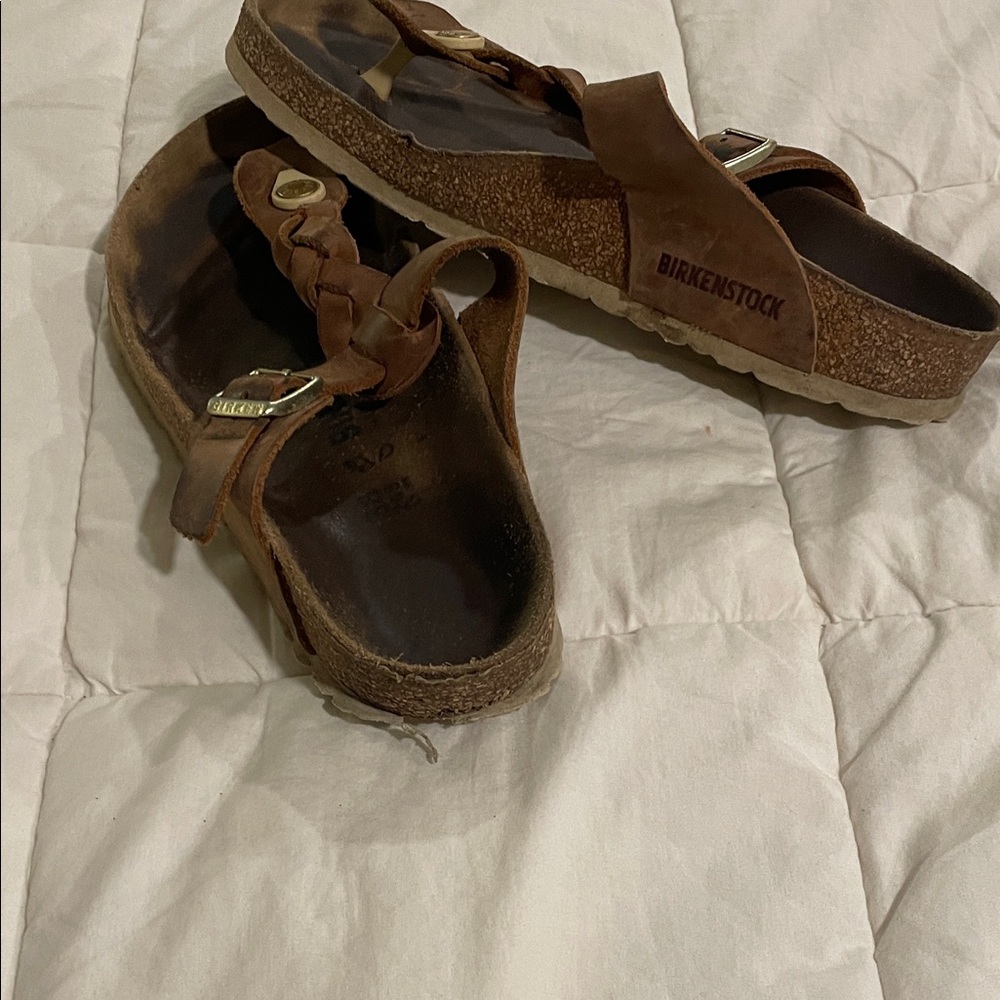 Birkenstock Tan Braided Sandals